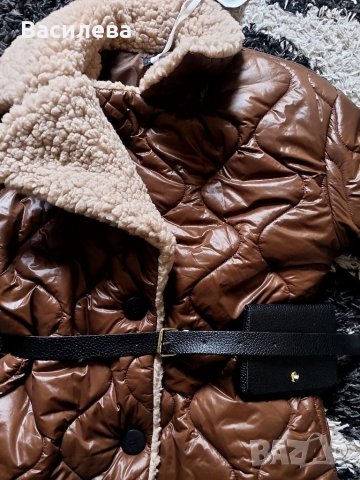 Яке с ефектен колан, снимка 2 - Якета - 39976095