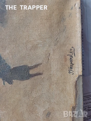 Антична картина холандски художник,картина, снимка 4 - Антикварни и старинни предмети - 51263641