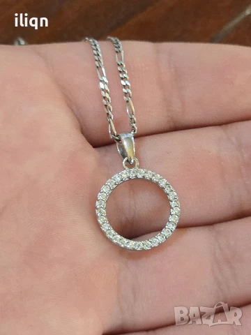 Сребърен синджир с висулка. 45см. Цена 24,99лв. За Севлиево безплатна доставка., снимка 4 - Колиета, медальони, синджири - 51319510
