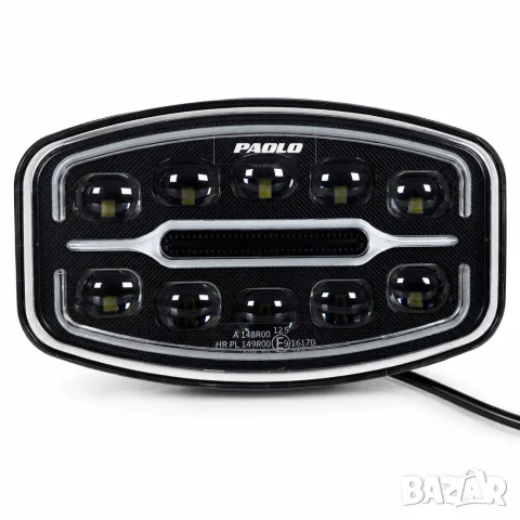 LED халоген 55W 12-24V с бяла и Amber контурна светлина