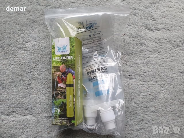 Филтър за вода за туризъм и къмпинг, 2 торбички и 82 см тръба, снимка 2 - Други стоки за дома - 42643778