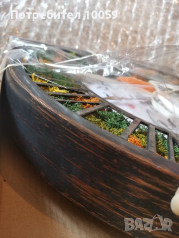 Часовник със скандинавски мъх , снимка 3 - Декорация за дома - 42352886