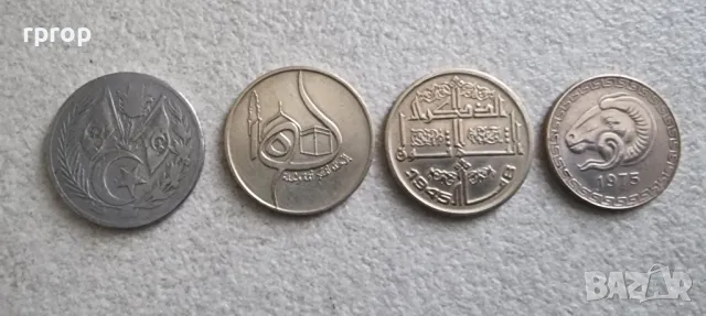 Алжир. 
1 , 20, 50 и 50  сантима. 
1964 - 1980 година. Стара серия. 4 бр ., снимка 1