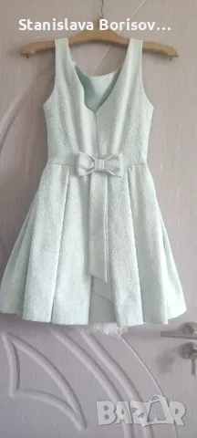 Къса рокля на Юнона цвят мента , снимка 4 - Рокли - 50308528