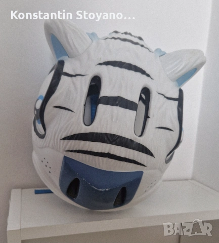 Детска велосипедна каска 3D 49-55 см, 2-7 години, Бял тигър, снимка 5 - Детски велосипеди, триколки и коли - 53041372