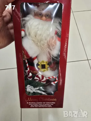 Дядо Коледа пее и танцува 30 см, снимка 3 - Декорация за дома - 48410395