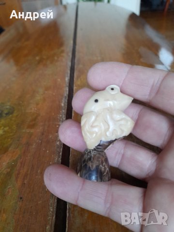 Стара фигурка Жаба, снимка 4 - Колекции - 42908933