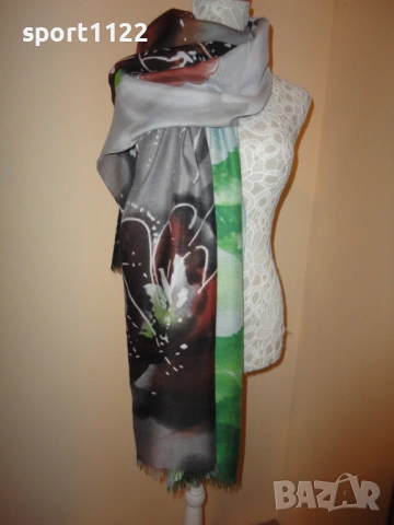 Италиански шал/кашмир и модал, снимка 5 - Шалове - 53976881