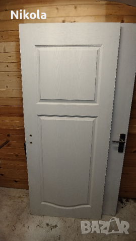 Итериорна врата бяла плътна с фалц - 81,5/197,5 без каса, снимка 2 - Дограми - 44768789