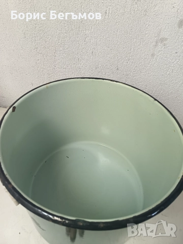 Соц Стара Голяма Емайлирана Тенджера, Казан 30 литра, снимка 3 - Други - 52219030