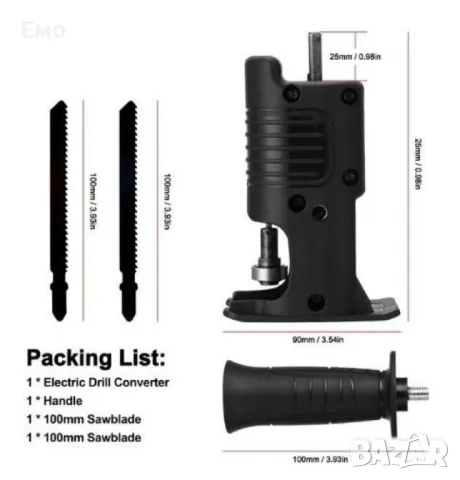 Приставка за винтоверт,  трион с метални остриета, снимка 8 - Винтоверти - 48263313
