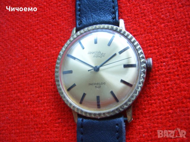 Anкra Nautic Incabloc 52 швейцарски мъжки ръчен часовник, снимка 3 - Антикварни и старинни предмети - 38285330