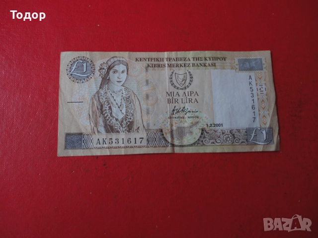 1 Паунд 2001 Кипър 9, снимка 3 - Нумизматика и бонистика - 52833515