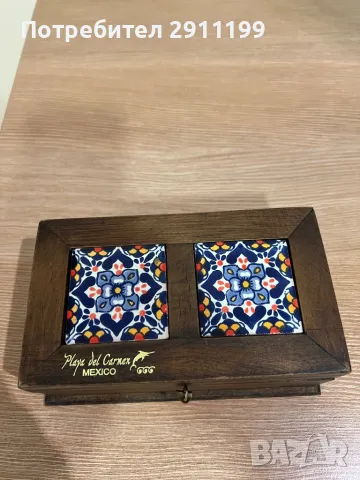 Дървена кутия от Мексико, снимка 2 - Други - 48439383