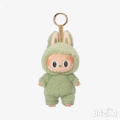 Labubu Зелен цвят, Exciting Macaron Green Grape, Лабубу ключодържател 17см, снимка 2 - Плюшени играчки - 51373423