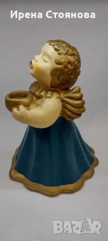 Декоративен,  коледен ангел с място за свещ, Германия. Височина 36 см, снимка 17 - Декорация за дома - 48095919