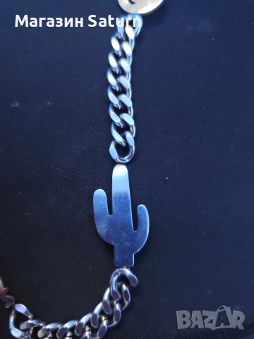 Travis Scott Cactus Jack синджир от неръждаема стомана, снимка 6 - Колиета, медальони, синджири - 54223022