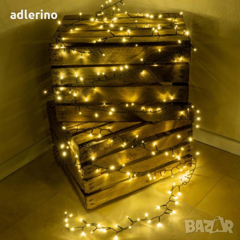  Декорация за дома - празнични звезди 500 ЛЕД лампички, топло бяло, с трафо -4% Ново, снимка 3 - Лед осветление - 34403652