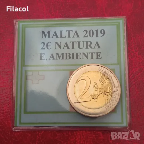 Малта 2 евро 2019 г. Природа и околна среда, снимка 2 - Нумизматика и бонистика - 49232473