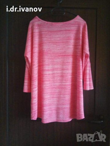 Розова тънка блуза машинно плетиво , снимка 3 - Блузи с дълъг ръкав и пуловери - 30065940