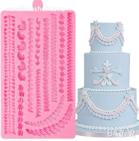 Ламбет стил голям силиконов молд форма шоколад фондан за декорация на торта 