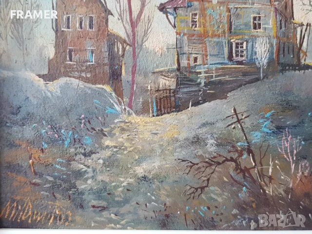 Митко Димитров 1946-2022 София 2001г. маслени бои, снимка 4 - Картини - 50650630