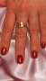 Модерен дамски пръстен тип халка от неръждаема стомана с цирконий Casablanca