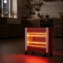 Кварцов отоплител 1500W с 2 степени и мобилни колелца – бързо и безопасно затопляне, снимка 1