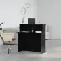vidaXL Рецепционно бюро черно 100x50x103,5 cm Инженерна дървесина, снимка 4