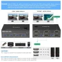 НОВ, ТЕСТВАН, ПЕРФЕКТЕН KVM Switch суич за 2 компютъра към 2 монитора, HDMI KVM Switcher USB 3.0..., снимка 6
