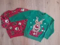 2 бр. коледни детски блузки, 6-7 годинки , снимка 1