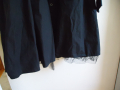 черна дълга риза с тюл, снимка 3