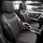 Универсална автомобилна тапицерия Otom Carbon, ортопедичен дизайн - Черно и червено, снимка 2