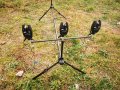Стойка за дънен риболов, три сигнализатора и три светещи обтегача, снимка 11