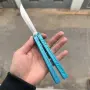 Baliplus Barebones Balisong (Tanto) – Пеперуда, Циан, снимка 3
