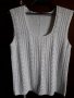Дамска плетена бяла блузка без ръкав, снимка 1 - Корсети, бюстиета, топове - 30087712