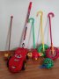 Бебешки играчки - търкалца, рингове и пъзели за развиване на ума и кола за забавление, снимка 1 - Игри и пъзели - 38247520