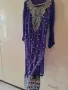 Индийска традиционна южноазиатска курта (kurta) или камиз (kameez), отличаваща се с наситено лилав , снимка 5