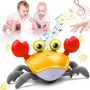Детска интерактивна играчка рак с музика и LED светлини, снимка 5