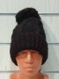 Нова зимна плетена шапка с пух/помпон, снимка 2