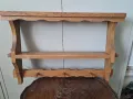немска дървена етажерка закачалка за стена дъбов масив , снимка 1