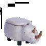 Детска табуретка с ракла - сив носорог, снимка 1 - Столове - 33721674