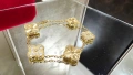 Van Cleef & Arpels VCA 5 Motifs Gold Diamond Vintage Alhambra Дамска Гривна, снимка 3