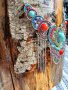 Елегантна огърлица със цветни камъни от верижка -цветни камъни във формата на , снимка 5