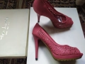 Розови сандали на висок ток 37 номер обувани веднъж 16лвв, снимка 2