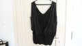 Дамска блуза - официална - черна с мъниста, размер 5ХL, снимка 1 - Корсети, бюстиета, топове - 42508072