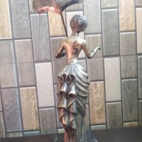 Бронзова Скулптура във Сребърно Покритие-Дамата със Чадъра 19 Век Испания , снимка 5 - Статуетки - 42112272
