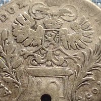 Сребърна монета 10 кройцера 1765г. Мария Терезия Прага Бохемия 13714, снимка 7 - Нумизматика и бонистика - 42903794