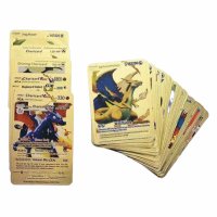 Карти Pokémon, Gold, За игра, Пластик, Златисти, снимка 2 - Игри и пъзели - 40203826