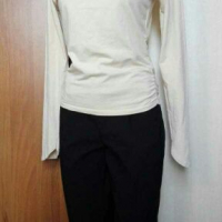 Блуза в светло бежово, от качествено трико🍀❤M/L,L❤🍀арт.4027, снимка 1 - Блузи с дълъг ръкав и пуловери - 36446954